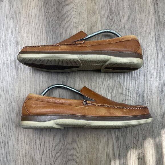 Allen Edmonds Loafers Shoes Mens Size 10.5 B Brown Leather Slip On Moc Toe - Picture 7 of 16